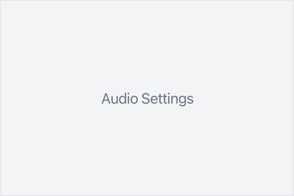 Enhanced audio settings interface