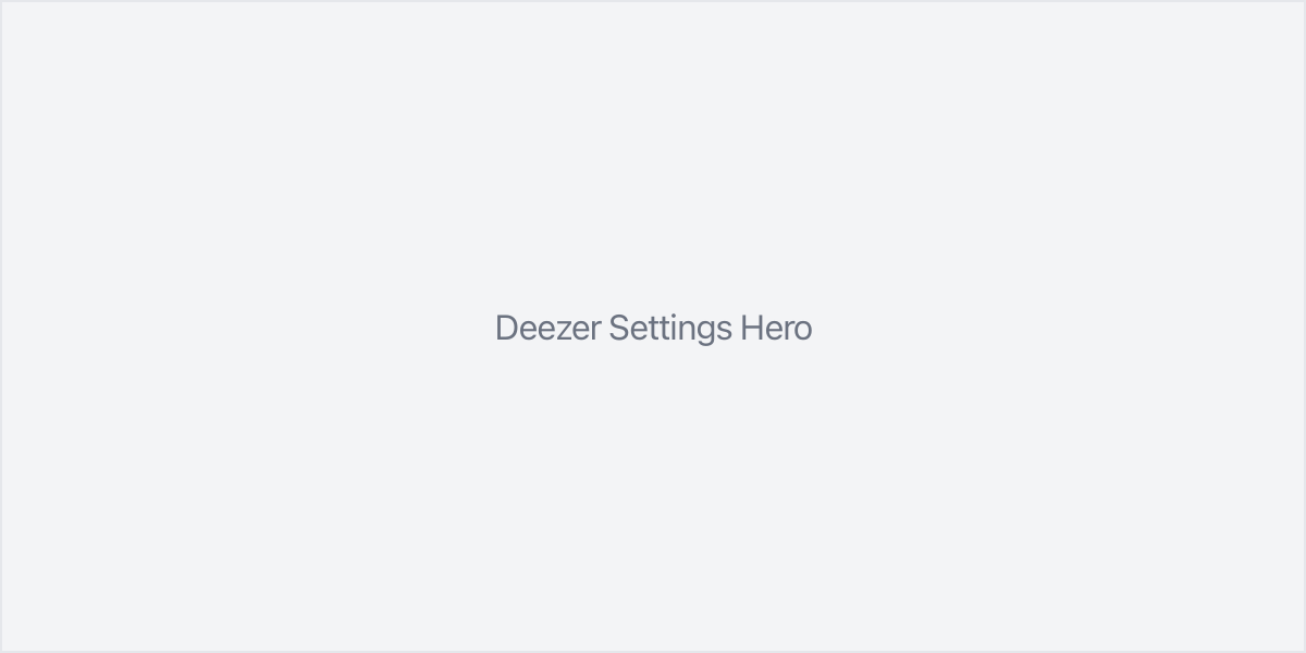 Deezer Settings Redesign