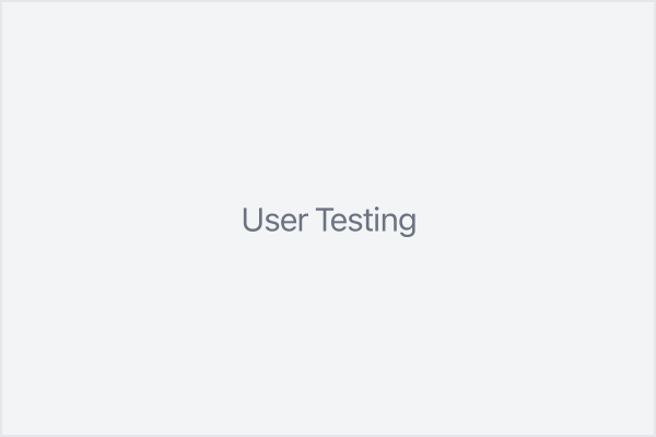 User testing sessions