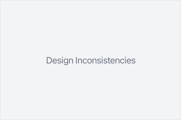 Design inconsistencies